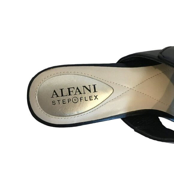 Alfani NWOT Larrk Dress Sandals Step Flex Black Kitten Heel Sz 6M Buckle Accent - Picture 4 of 8